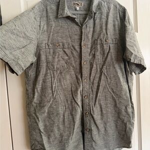 Duluth Trading Co Gray Casual Button Down Shirt